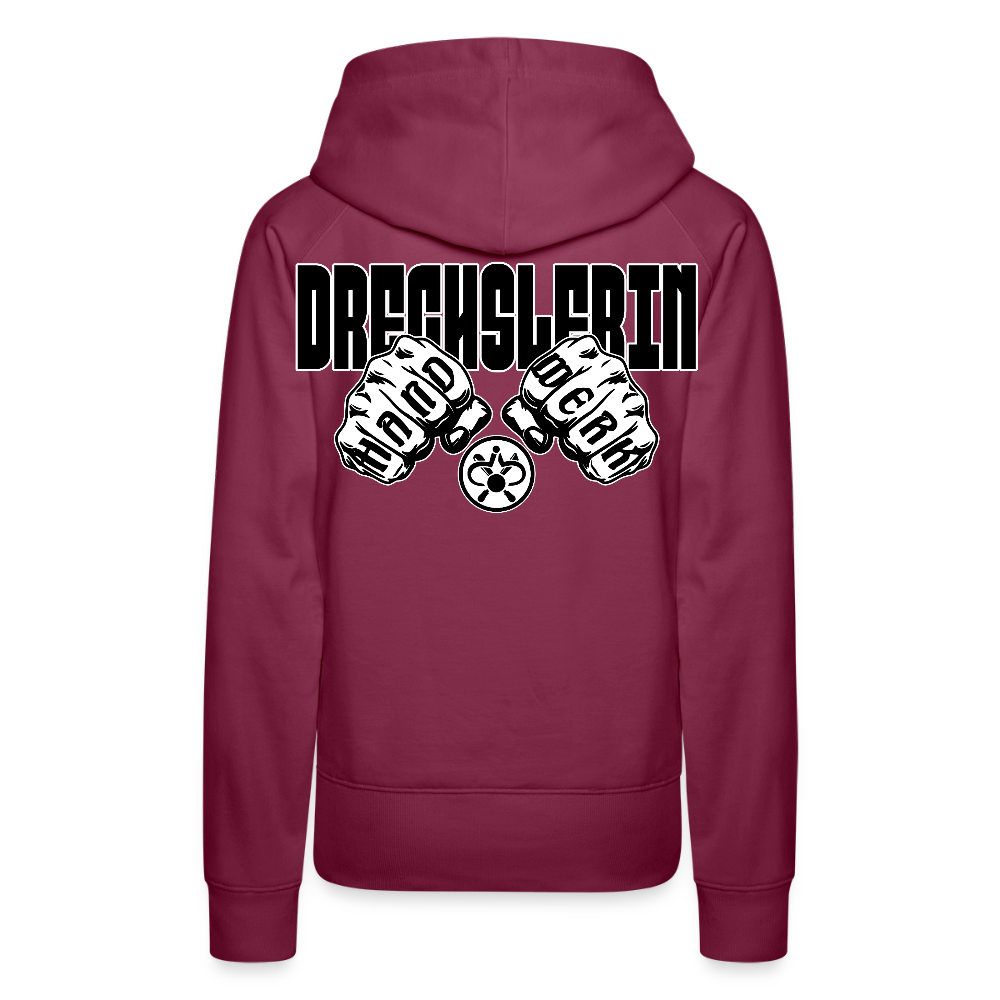 Frauen Hoodie "Drechsler" (beidseitig bedruckt) Bordeaux Frauen Premium Hoodie