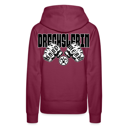 Frauen Hoodie "Drechsler" (beidseitig bedruckt) Bordeaux Frauen Premium Hoodie