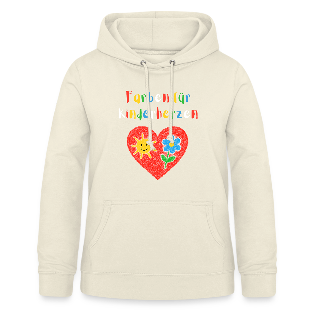 Frauen Hoodie "Farben für Kinderherzen" Vanille-Milchshake Frauen Hoodie