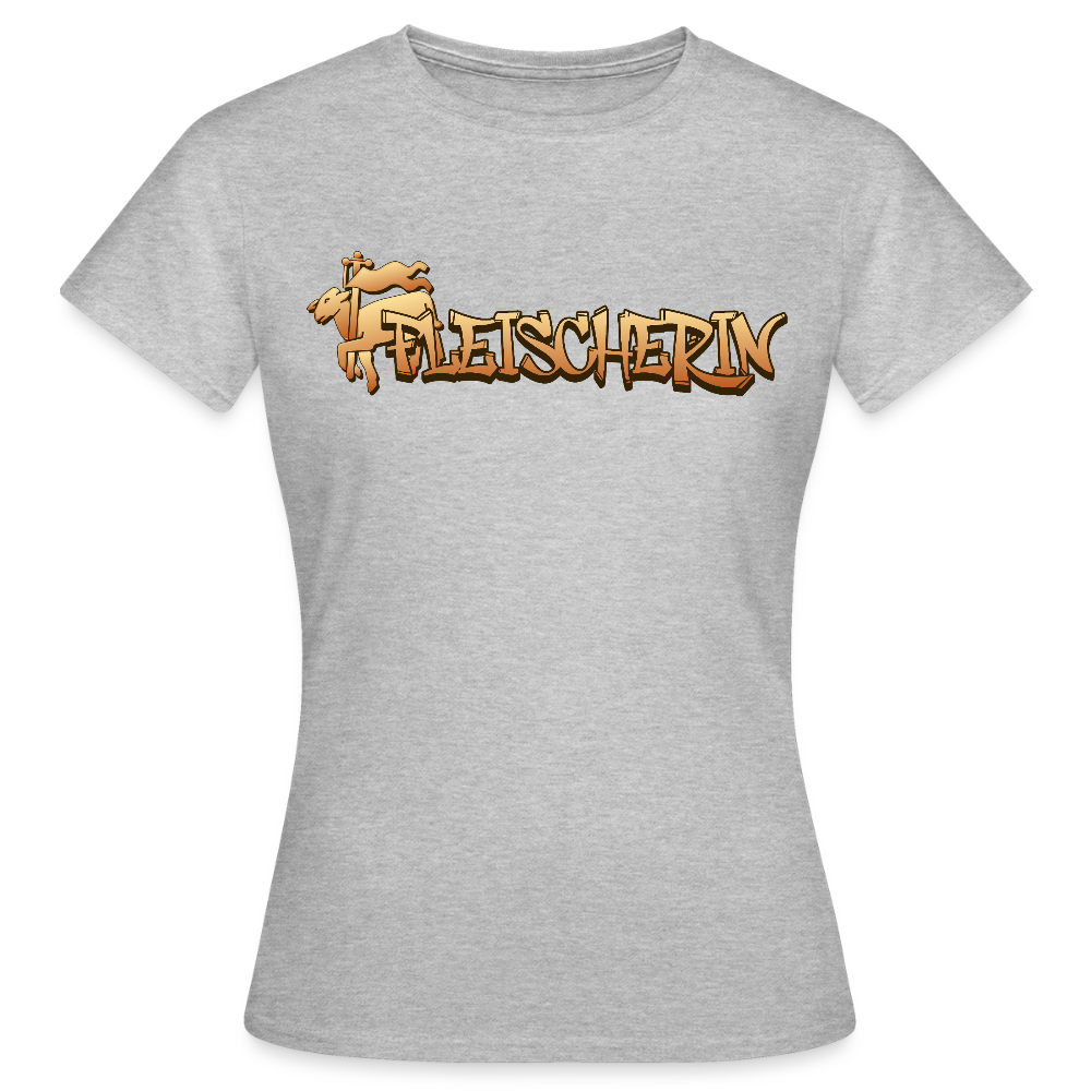 Frauen T-Shirt "Fleischerin" Grau meliert Frauen T-Shirt