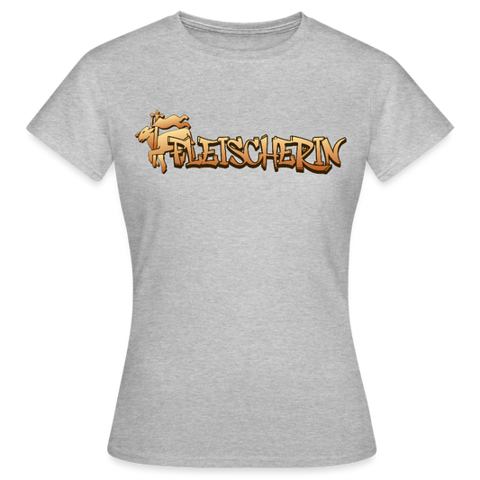 Frauen T-Shirt "Fleischerin" Grau meliert Frauen T-Shirt