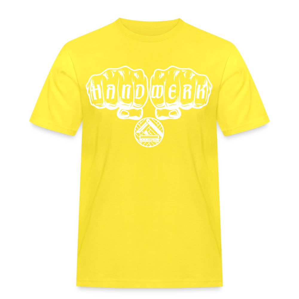Männer Workwear T-Shirt "Parkettleger" Gelb Männer Workwear T-Shirt
