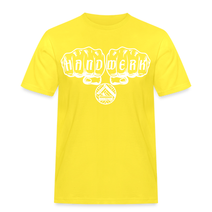 Männer Workwear T-Shirt "Parkettleger" Gelb Männer Workwear T-Shirt