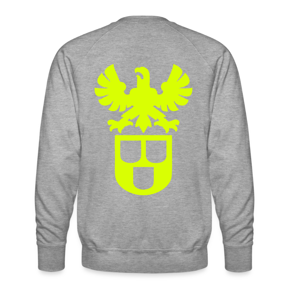 Unisex Premium Pullover "Lackierer" neongelb Grau meliert Männer Premium Pullover