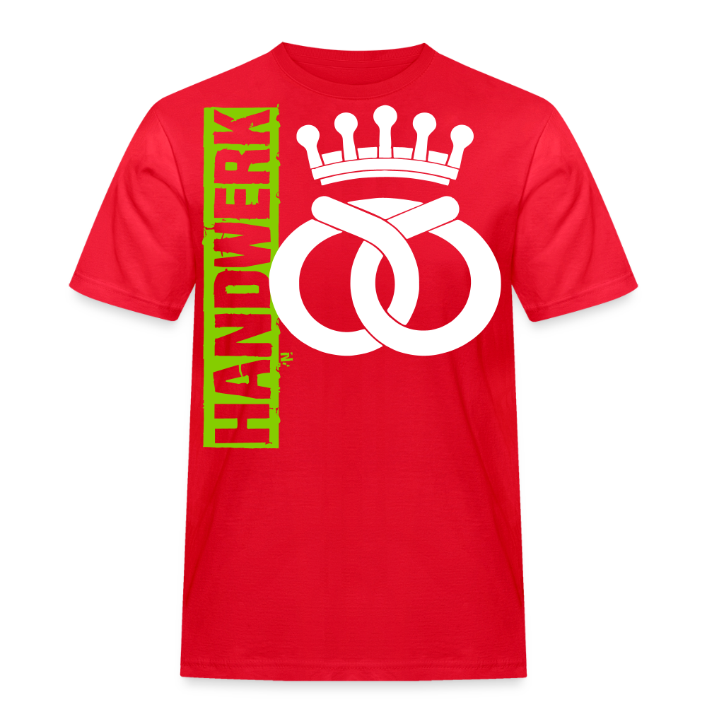 Unisex Workwear T-Shirt "Bäcker" Rot Männer Workwear T-Shirt