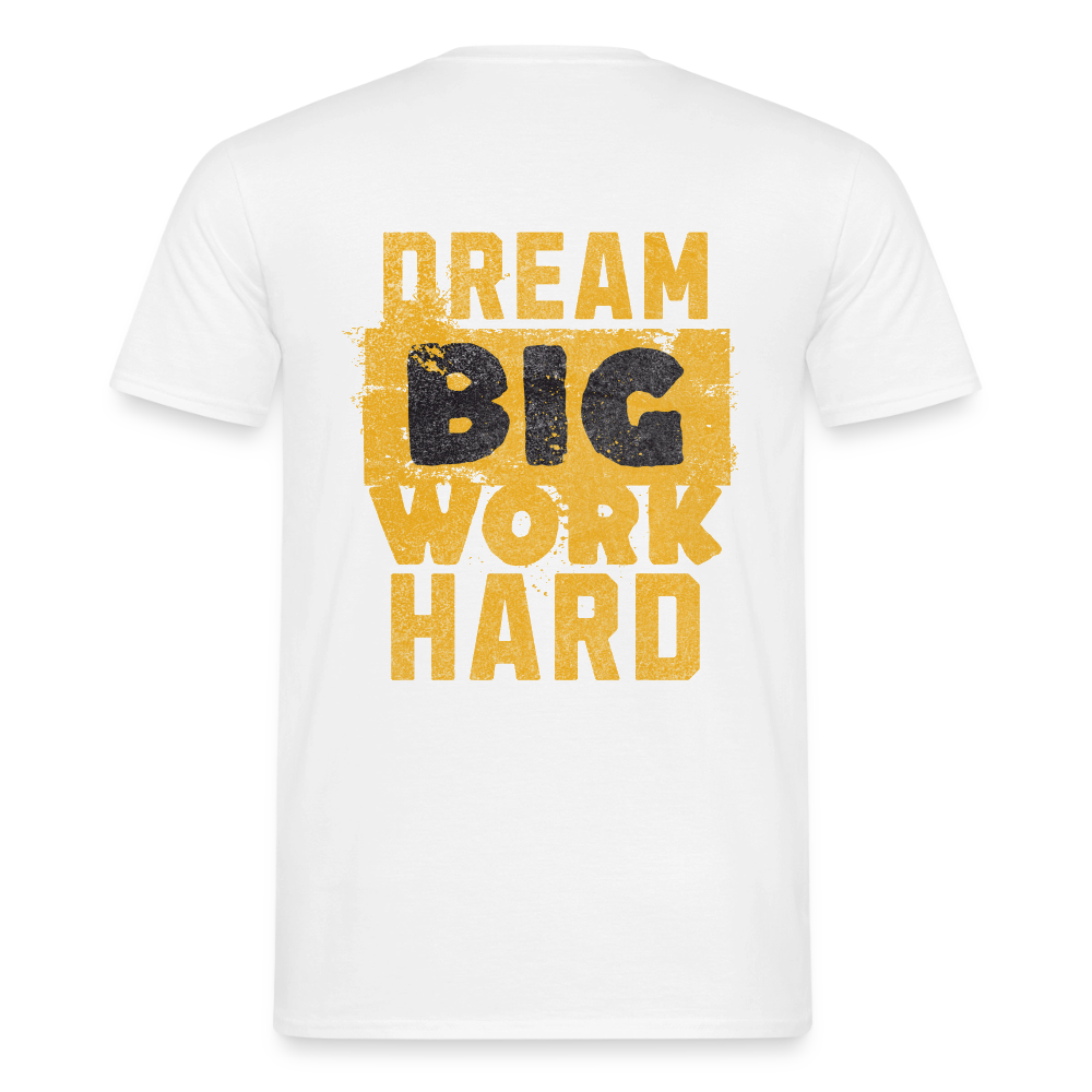 Unisex T-Shirt "Work Hard" von Spreadconnect, bequemes Männer T-Shirt mit motivierendem Druck, aus weichem Stoff.