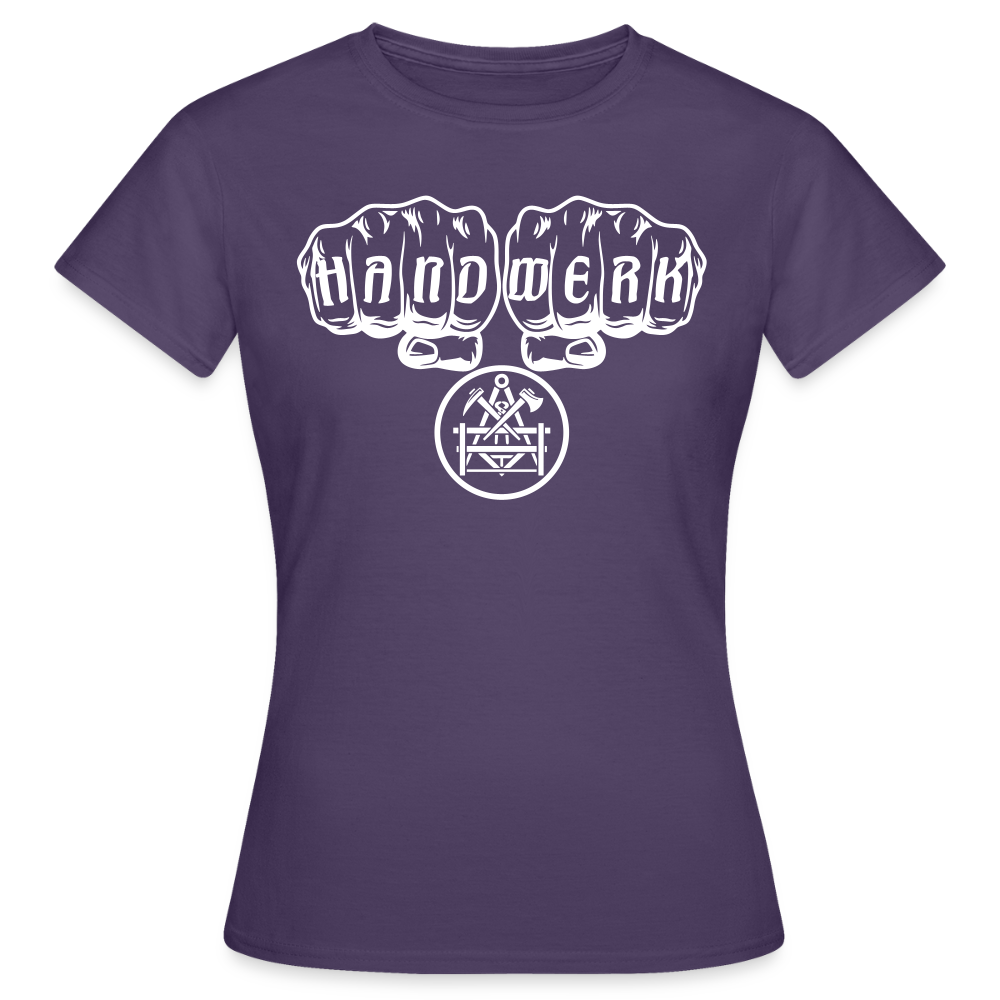 Frauen T-Shirt "Betonbauer" Dunkellila Frauen T-Shirt