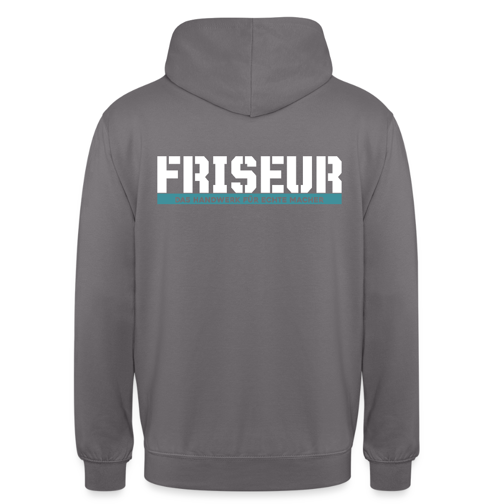 Unisex Hoodie HW-300 | MACHER "Friseur" Mittelgrau Unisex Hoodie {{ color }}
