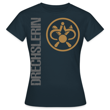 Frauen T-Shirt "Drechslerin" Navy Frauen T-Shirt