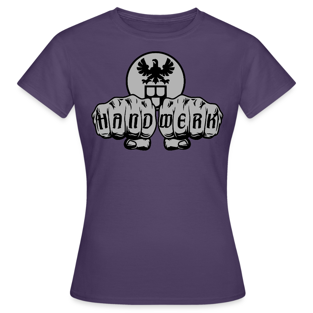Frauen T-Shirt "Maler" Dunkellila Frauen T-Shirt