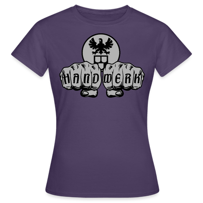 Frauen T-Shirt "Maler" Dunkellila Frauen T-Shirt