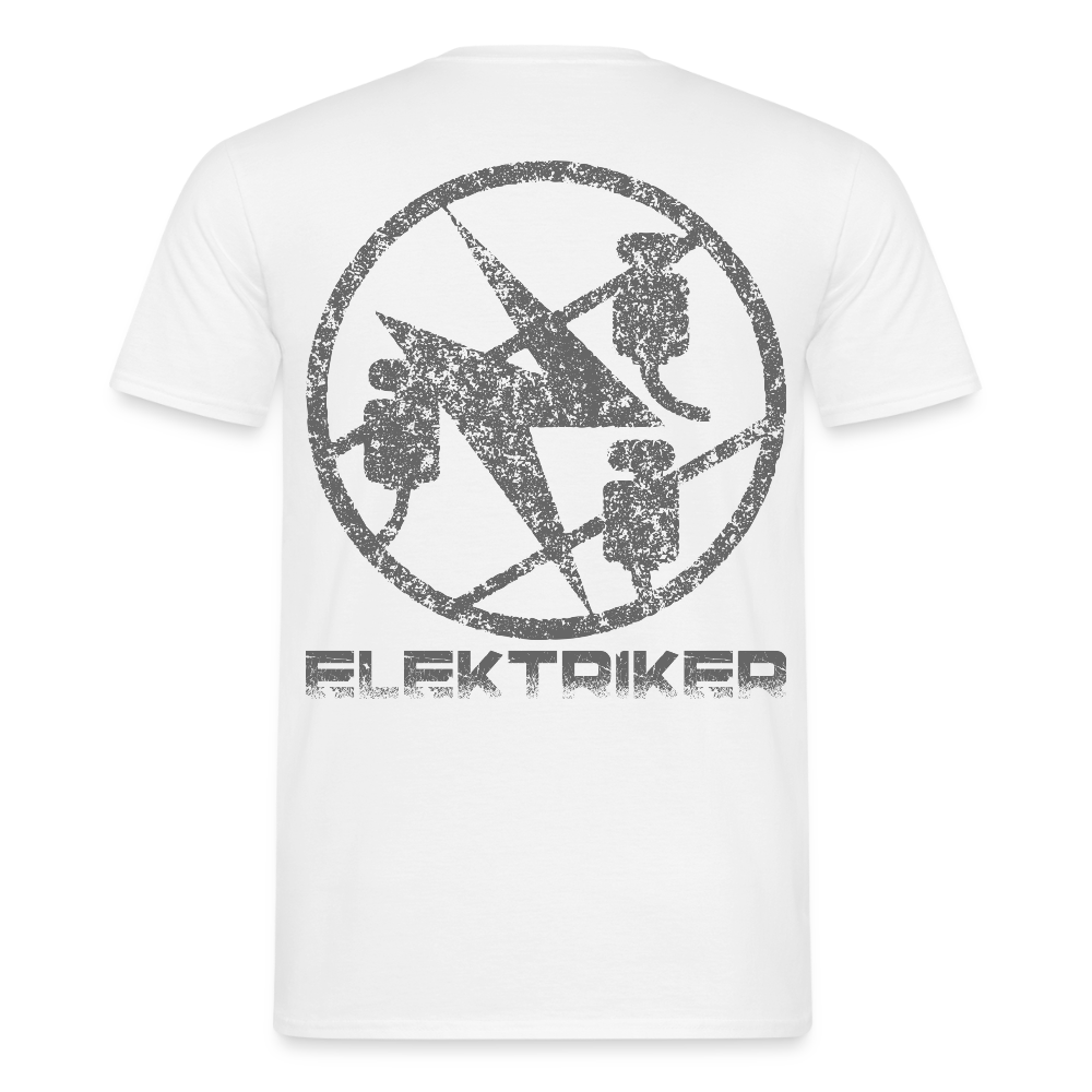 Unisex T-Shirt "Elektriker" Weiß Männer T-Shirt