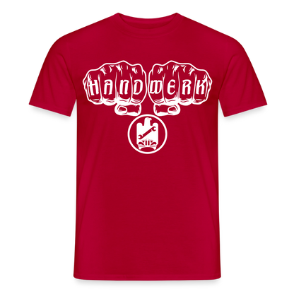 Unisex KFZ-Mechaniker T-Shirt von Spreadconnect, Männer T-Shirt mit Handwerksdesign, grafisches Druckmuster auf weißem Stoff