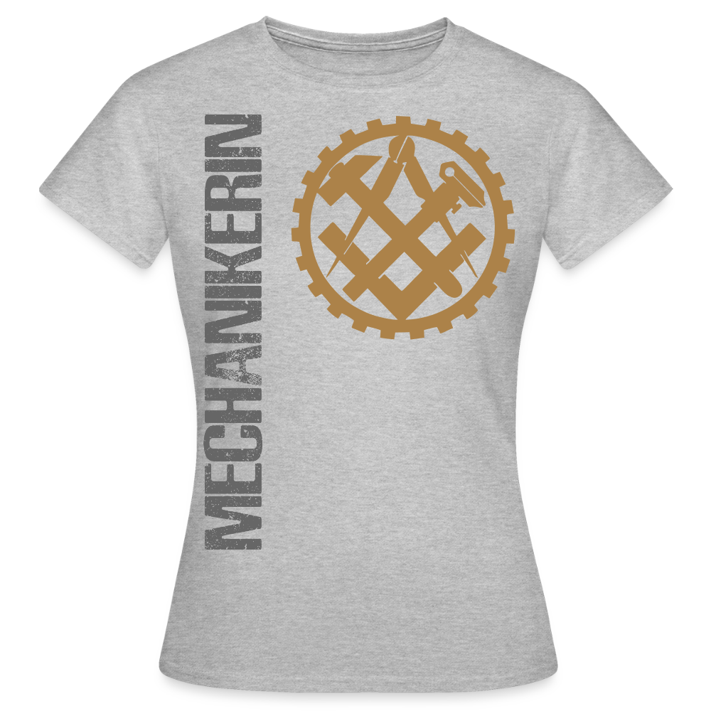 Frauen T-Shirt "Mechanikerin" Grau meliert Frauen T-Shirt