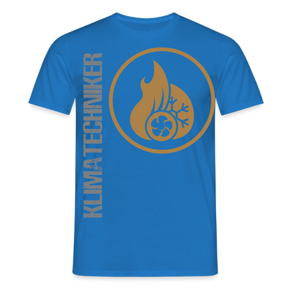 Unisex T-Shirt "Klimatechniker" Royalblau Männer T-Shirt