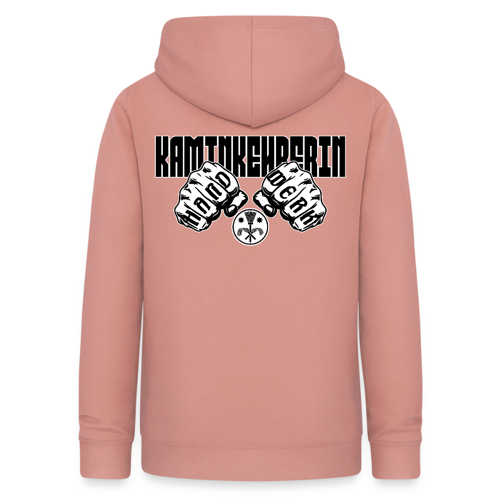 Frauen Hoodie "Kaminkehrerin" (beidseitig beruckt) Altrosa Frauen Hoodie