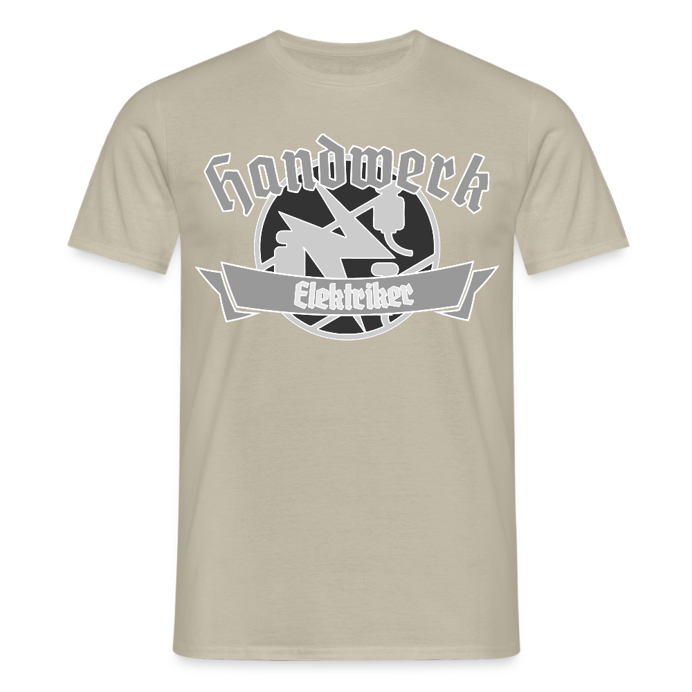Unisex T-Shirt "Elektriker" Sandbeige Männer T-Shirt