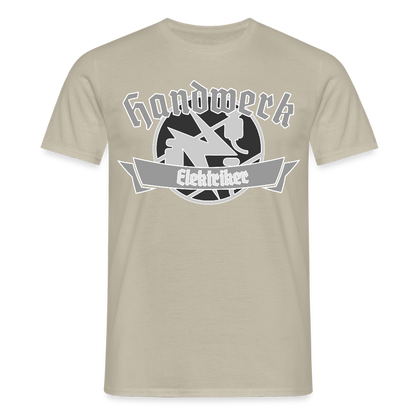 Unisex T-Shirt "Elektriker" Sandbeige Männer T-Shirt