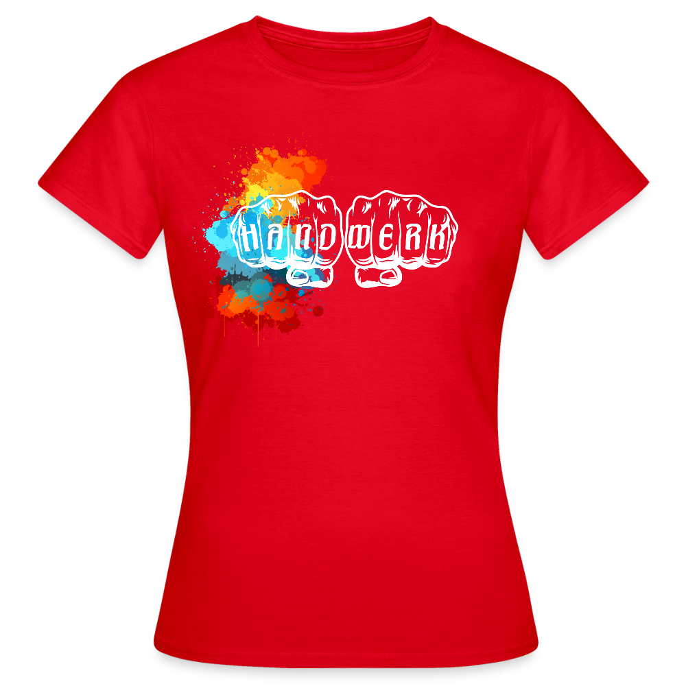Frauen T-Shirt "Splash-Left" Rot Frauen T-Shirt
