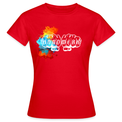 Frauen T-Shirt "Splash-Left" Rot Frauen T-Shirt
