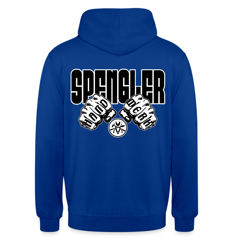 Unisex Hoodie "Spengler" (beidseitig bedruckt) Royalblau Unisex Hoodie