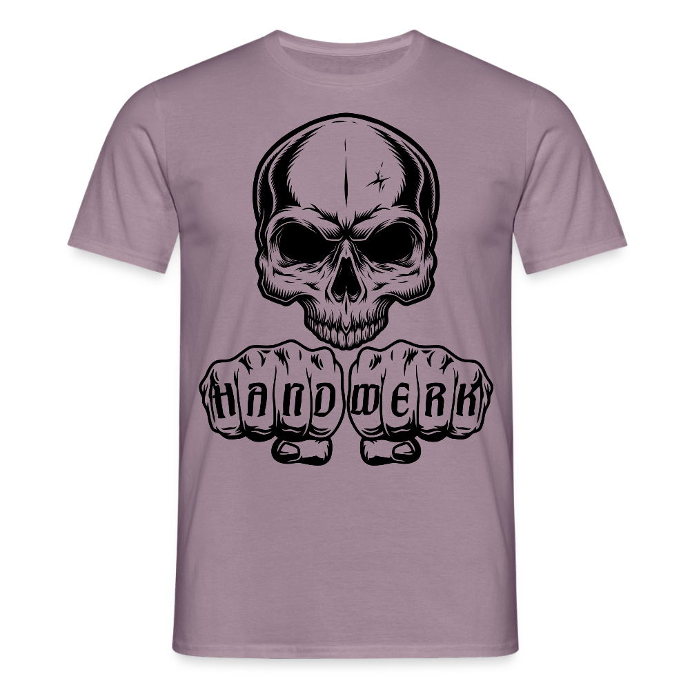 Unisex T-Shirt "Skull-Handwerk" Lilagrau Männer T-Shirt