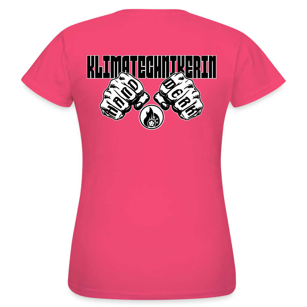 Frauen T-Shirt "Klimatechnikerin" (beidseitig bedruckt) - Azalea