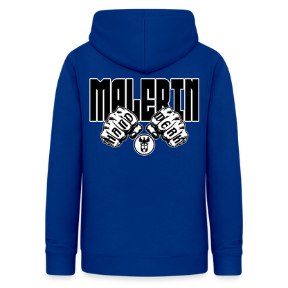 Frauen Hoodie "Malerin" (beidseitig beruckt) Royalblau Frauen Hoodie