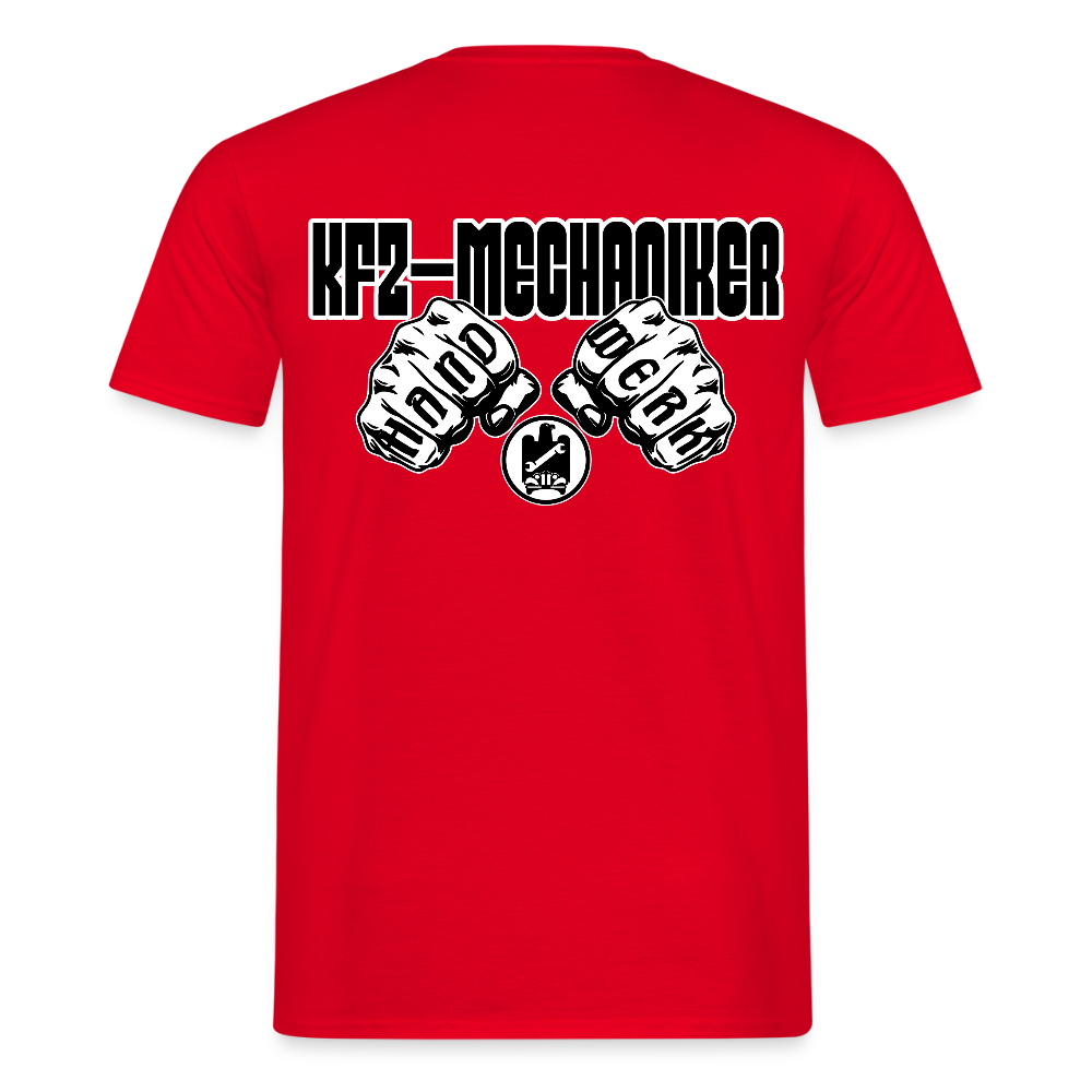 Unisex T-Shirt "Mechaniker" Rot Männer T-Shirt