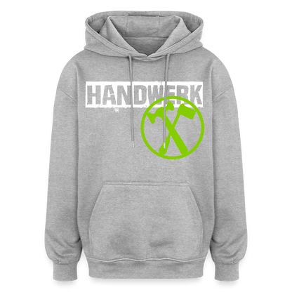 Oversized Unisex Hoodie "Installateur" Grau meliert Oversized Unisex Hoodie