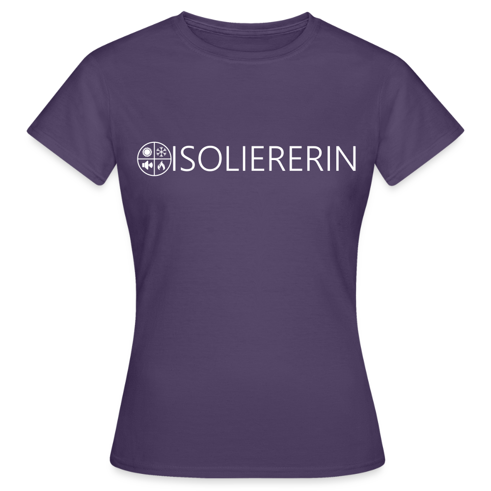 Frauen T-Shirt "Isoliererin" Dunkellila Frauen T-Shirt