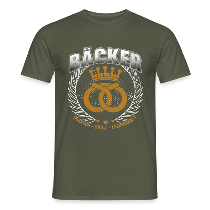 Unisex Tradition Bäcker T-Shirt für Männer, Spreadconnect, weiße Baumwoll-T-Shirt mit Bäckerei-Design, bequem und stylisch