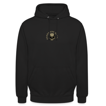Unisex Hoodie "Handwerk-Rockt" (beidseitig bedruckt) - Schwarz