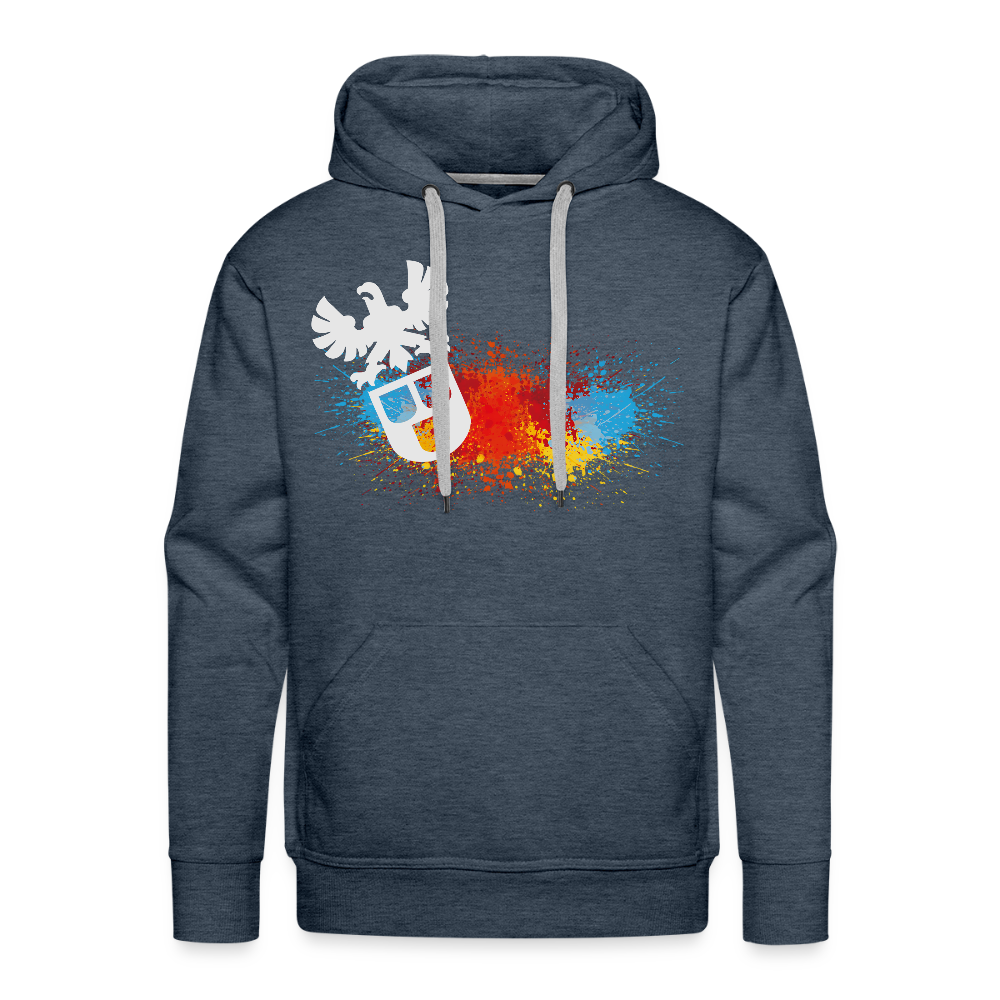 Männer Premium Hoodie "Maler-Splash" Jeansblau Männer Premium Hoodie