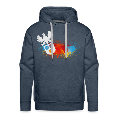 Männer Premium Hoodie "Maler-Splash" Jeansblau Männer Premium Hoodie