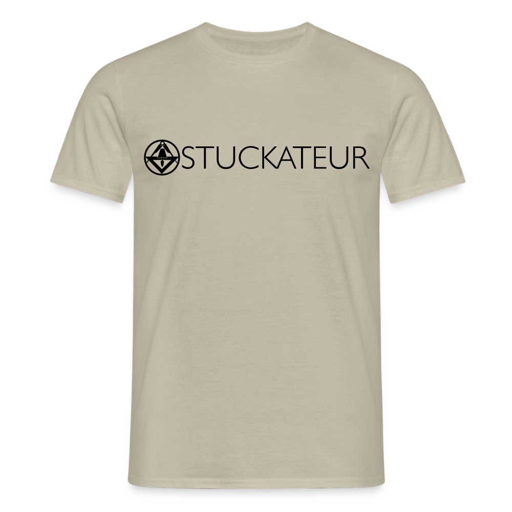Unisex T-Shirt "Stuckateur" Sandbeige Männer T-Shirt
