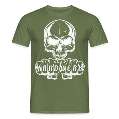 Unisex T-Shirt "Skull-Handwerk" Militärgrün Männer T-Shirt