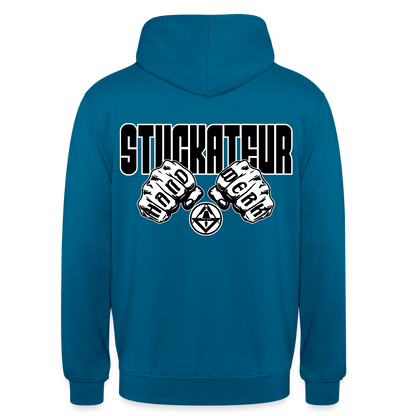 Unisex Hoodie "Stuckateur" (beidseitig bedruckt) Tiefseeblau Unisex Hoodie