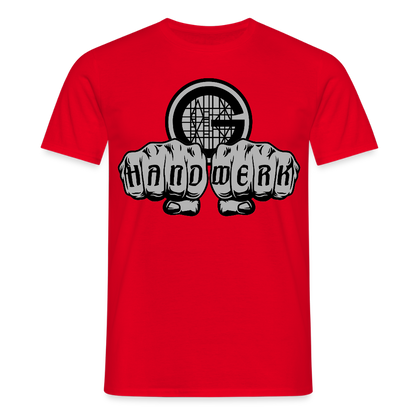 Unisex T-Shirt "Gerüstbauer" Rot Männer T-Shirt