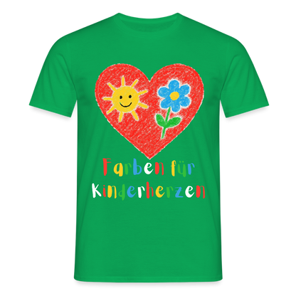 Unisex T-Shirt "Farben für Kinderherzen" Kelly Green Männer T-Shirt