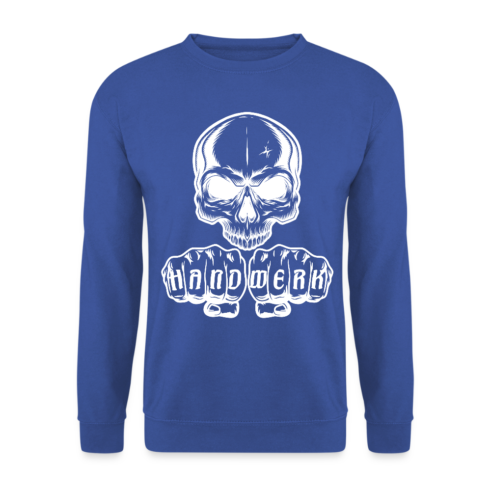 Unisex Pullover "Skull-Handwerk" Royalblau Unisex Pullover
