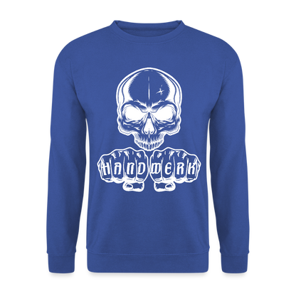 Unisex Pullover "Skull-Handwerk" Royalblau Unisex Pullover