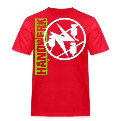 Unisex Workwear T-Shirt "Elektriker" Rot Männer Workwear T-Shirt