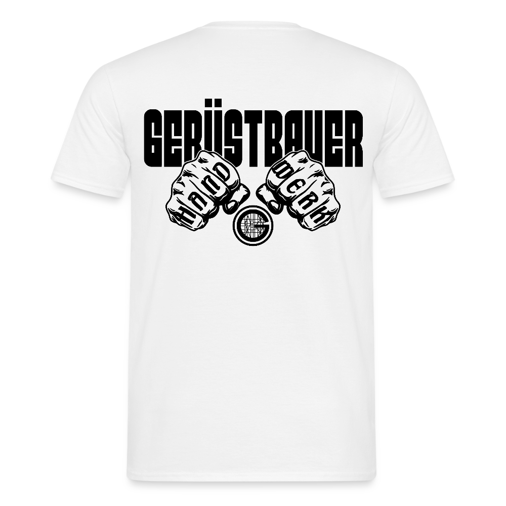 Unisex T-Shirt "Gerüstbauer" Weiß Männer T-Shirt