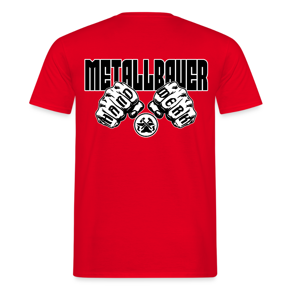 Unisex T-Shirt "Metallbauer" Rot Männer T-Shirt