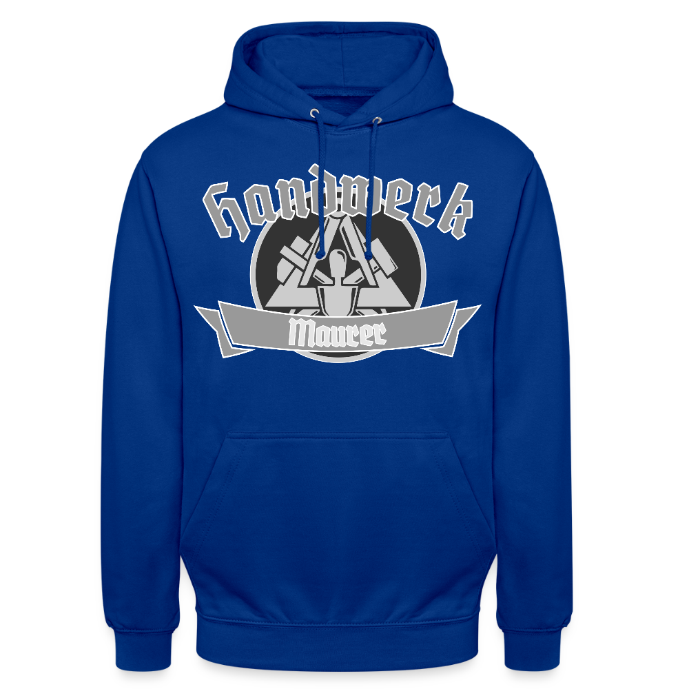 Unisex Hoodie "Maurer" Royalblau Unisex Hoodie