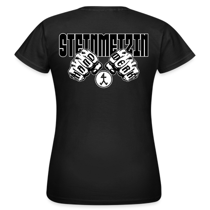 Frauen T-Shirt "Steinmetzin" (beidseitig bedruckt) Schwarz Frauen T-Shirt