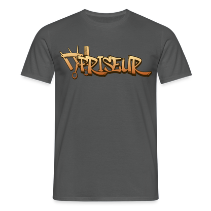 Unisex T-Shirt "Friseur" Anthrazit Männer T-Shirt