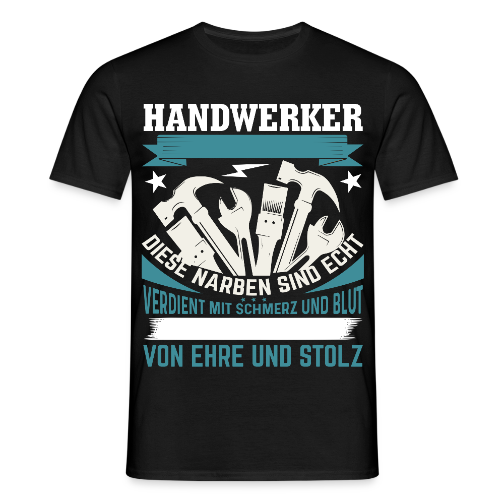 Unisex T-Shirt "Handwerker" Schwarz Männer T-Shirt