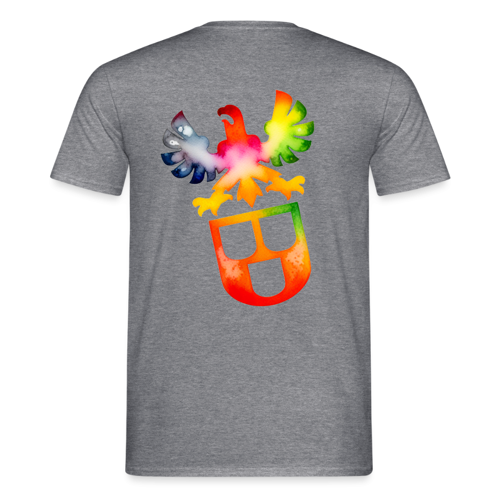 Unisex T-Shirt "Maler" (beidseitig bedruckt) Graphit meliert Männer T-Shirt